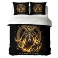 Capricorn Sacred Golden Horned Goat Duvet Cover Bedding Set