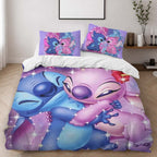 Disney Stitch And Angel In Love Duvet Cover - Lilo and Stitch Bedding Set 2