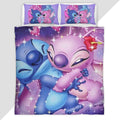 Disney Stitch And Angel In Love Duvet Cover - Lilo and Stitch Bedding Set