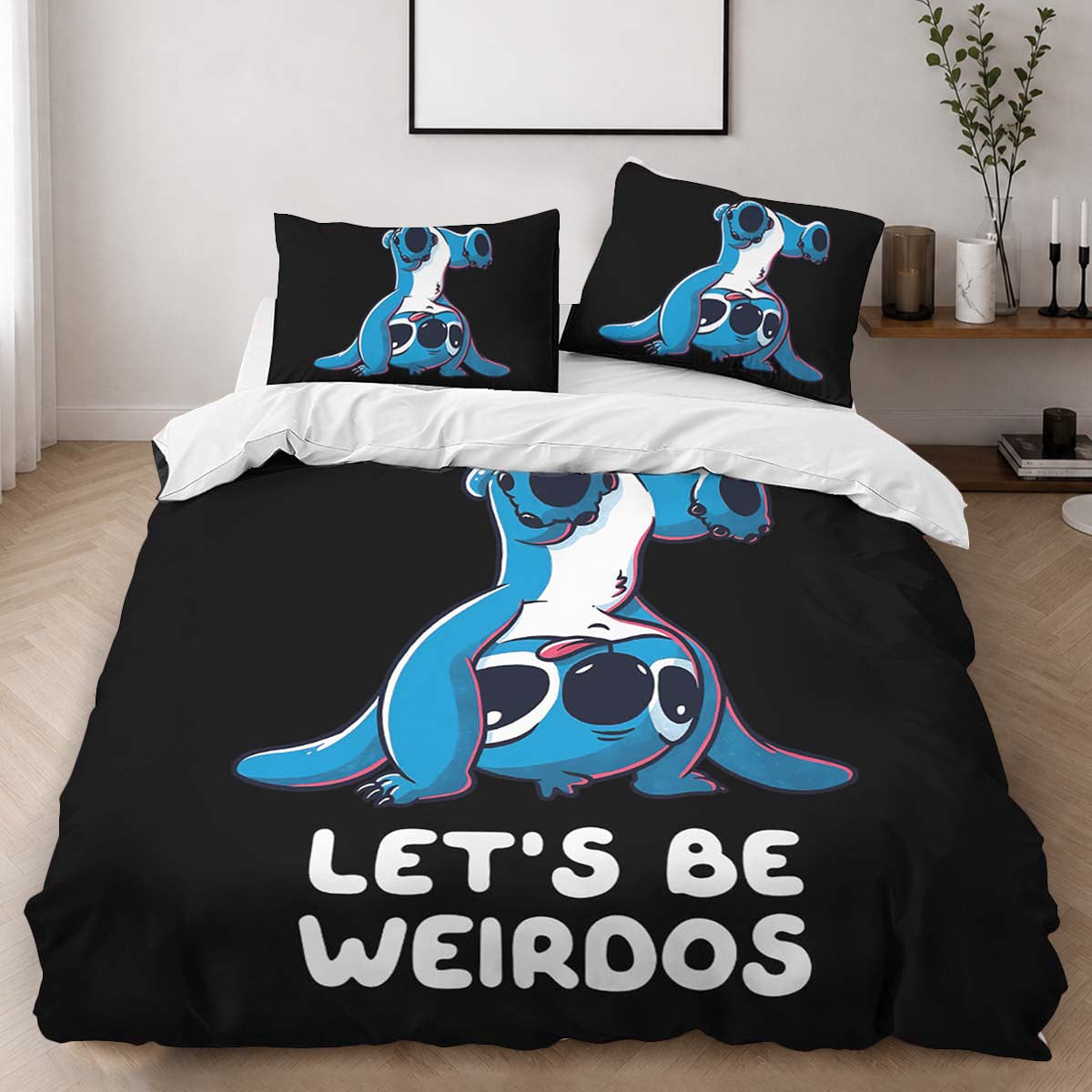 Disney Stitch Lets be Weirdos Duvet Cover - Lilo and Stitch Bedding Set 2