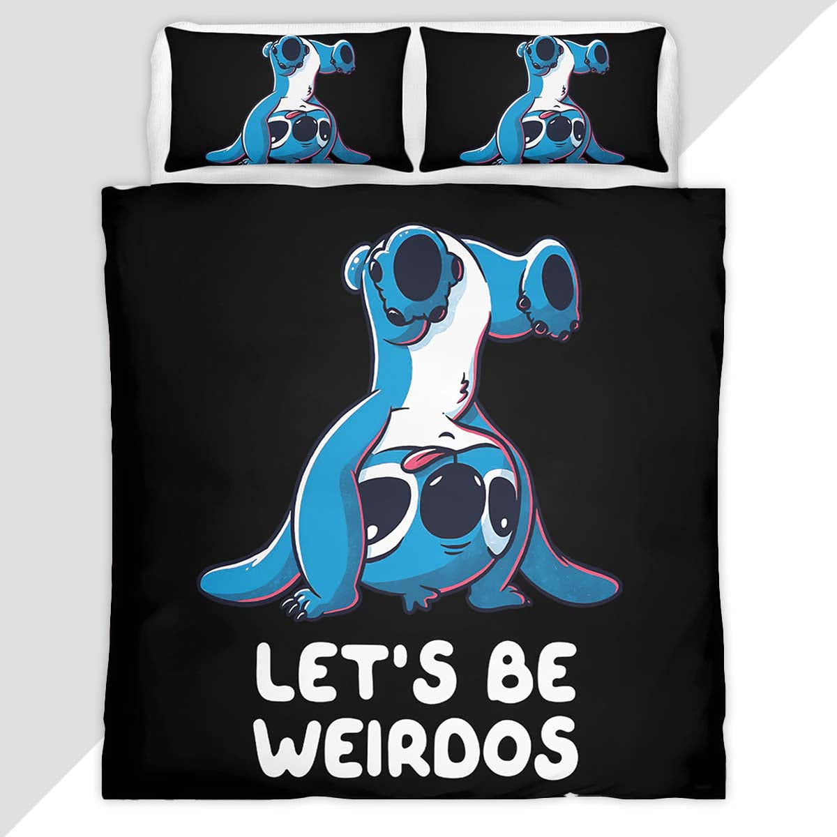 Disney Stitch Lets be Weirdos Duvet Cover - Lilo and Stitch Bedding Set