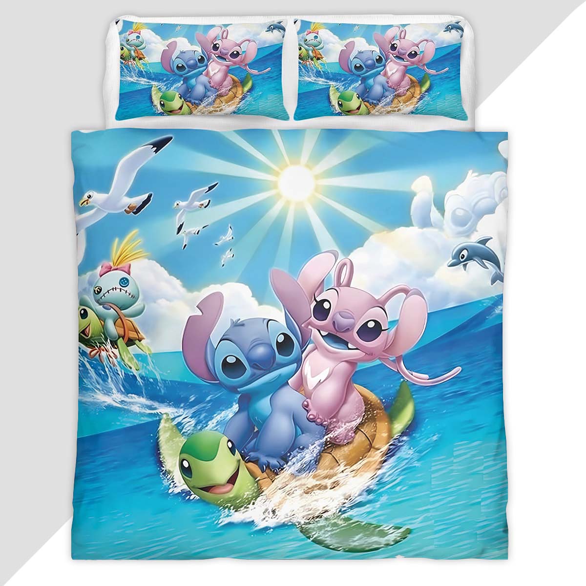 Disney Stitch and Angel 17 Duvet Cover - Lilo and Stitch Bedding Set