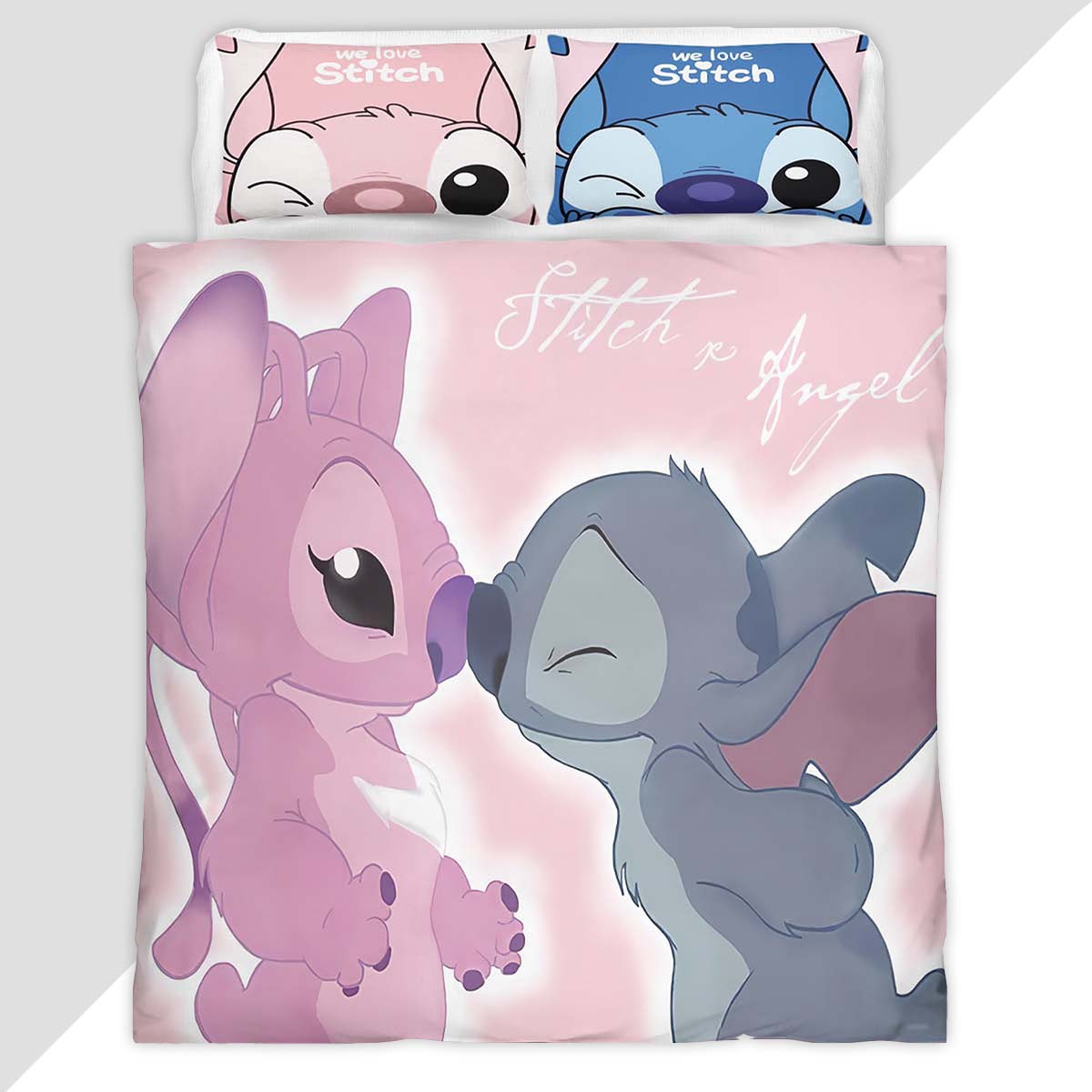 Disney Stitch and Angel 20 Duvet Cover - Lilo and Stitch Bedding Set