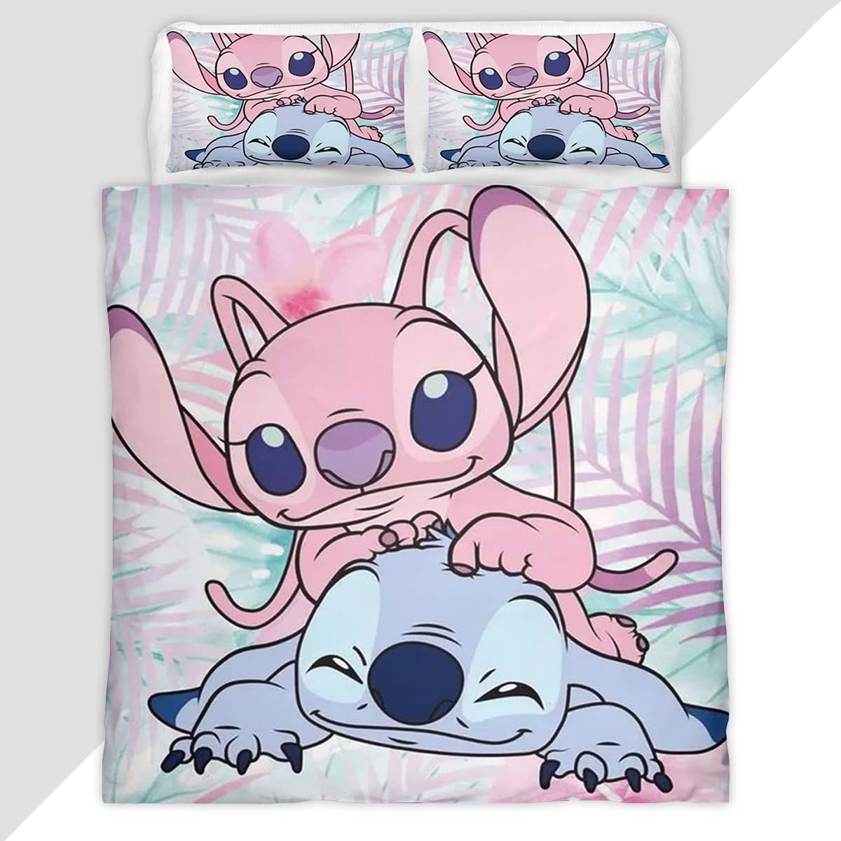 Disney Stitch and Angel 3 Duvet Cover - Lilo and Stitch Bedding Set