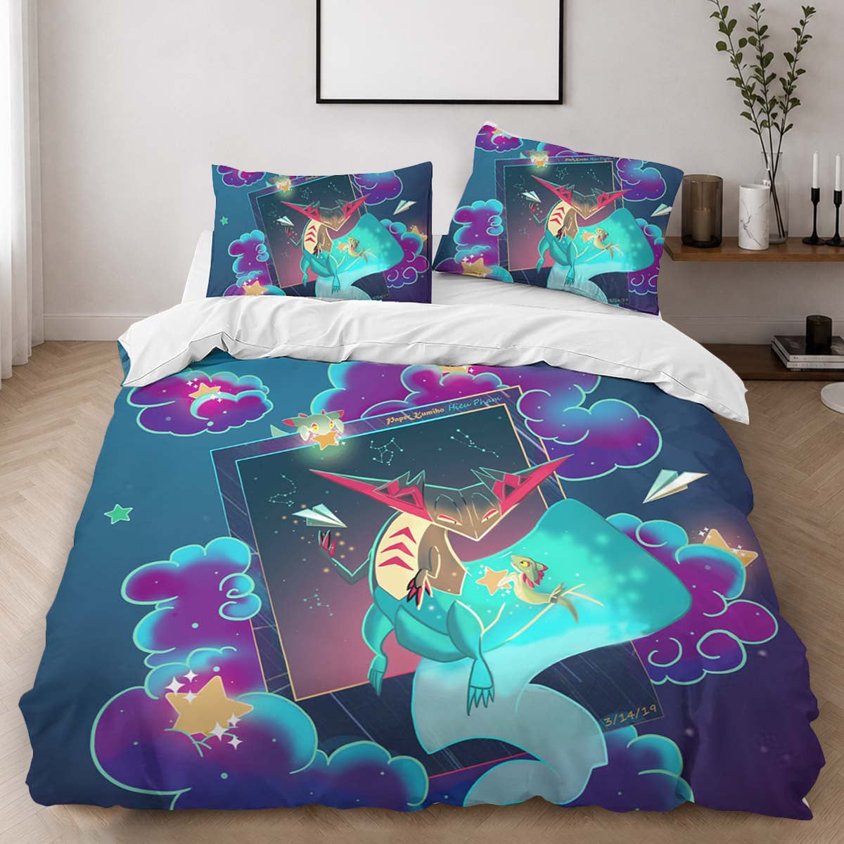 Dragapult Pokemon 3 Duvet Cover - Pokemon Bedding Set 2