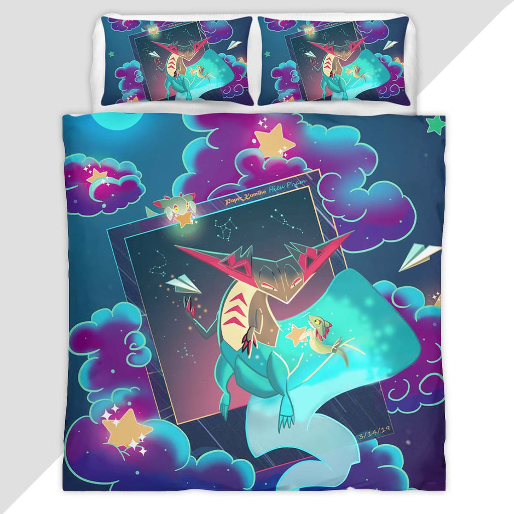 Dragapult Pokemon 3 Duvet Cover - Pokemon Bedding Set