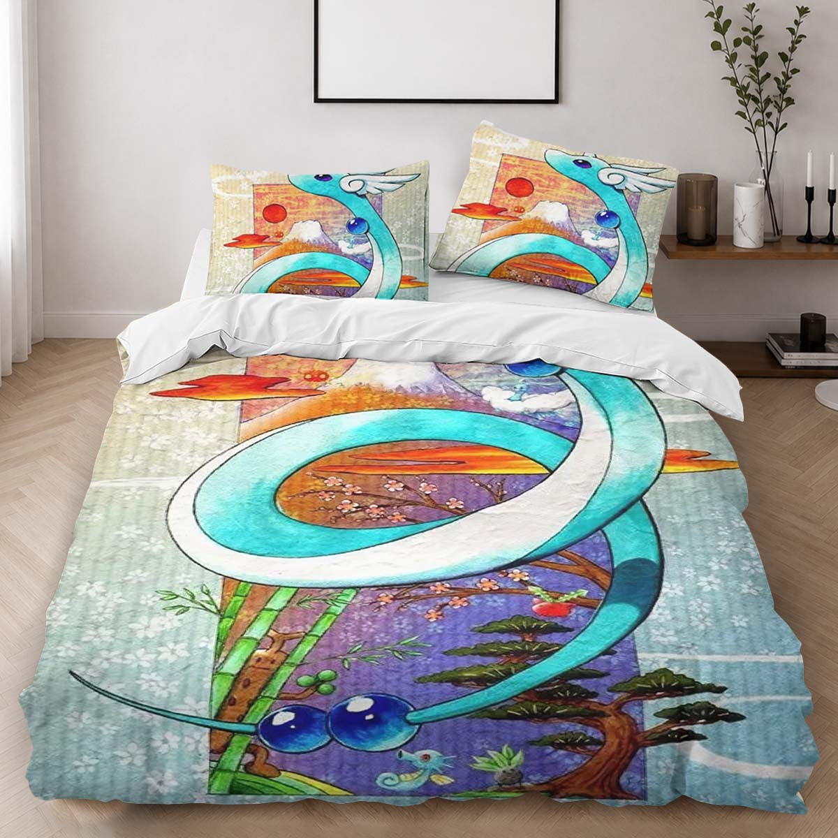 Dragonair Pokemon Duvet Cover - Pokemon Bedding Set 2