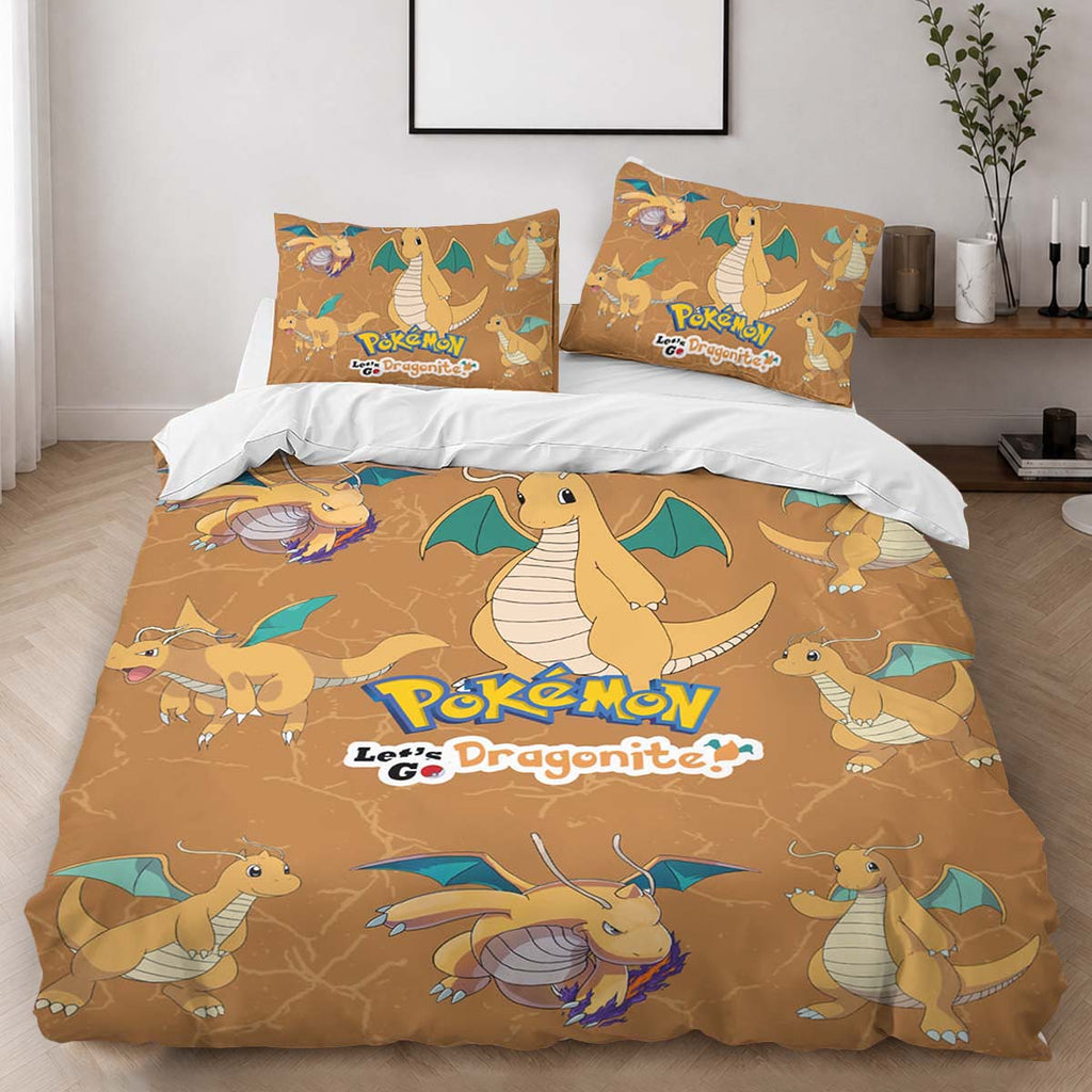 Dragonite Pokemon Duvet Cover - Pokemon Bedding Set 2