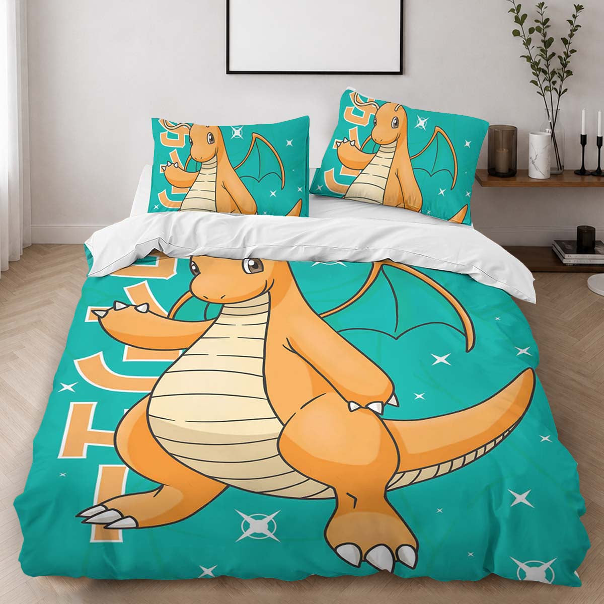 Dragonite Pokemon 3 Duvet Cover - Pokemon Bedding Set 2