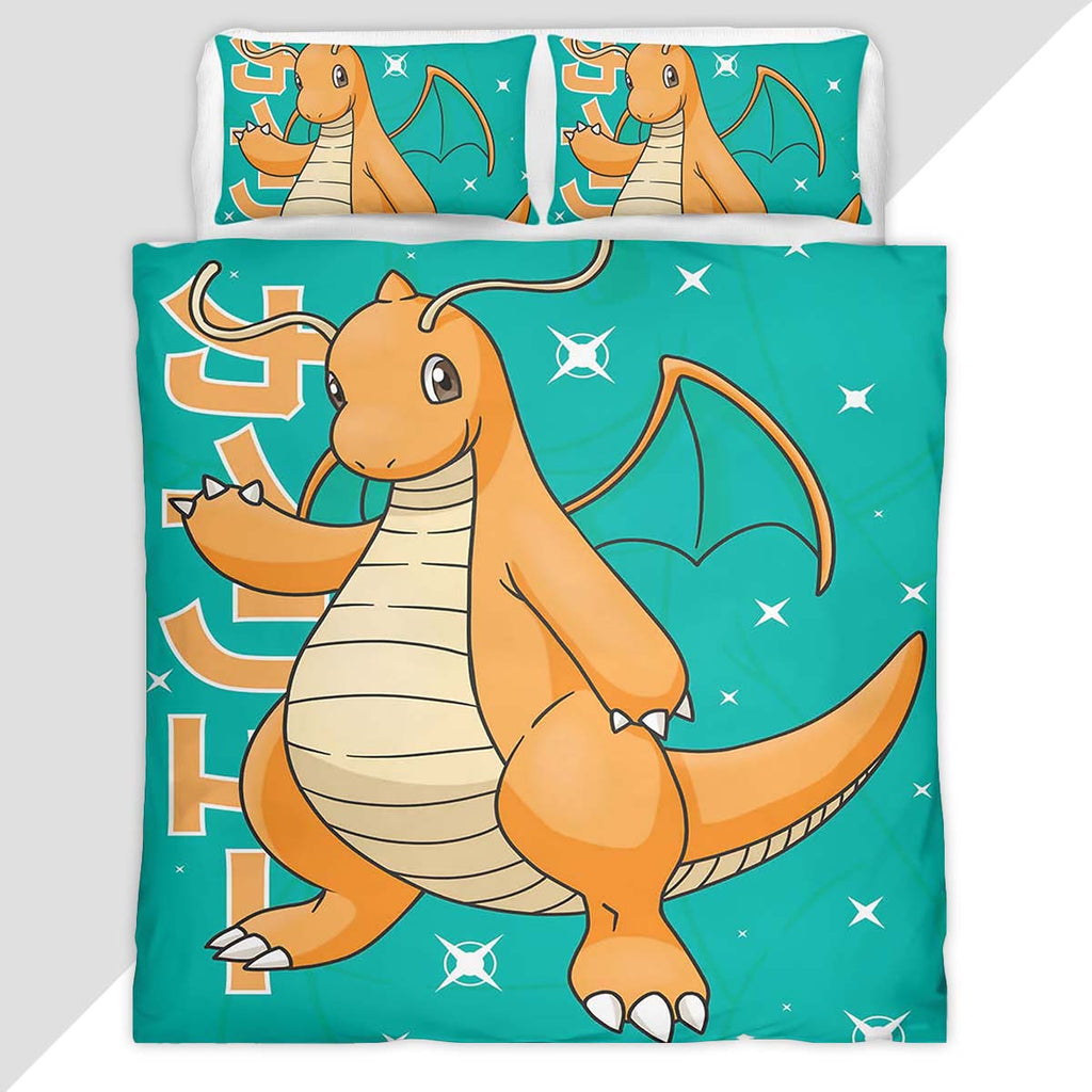 Dragonite Pokemon 3 Duvet Cover - Pokemon Bedding Set