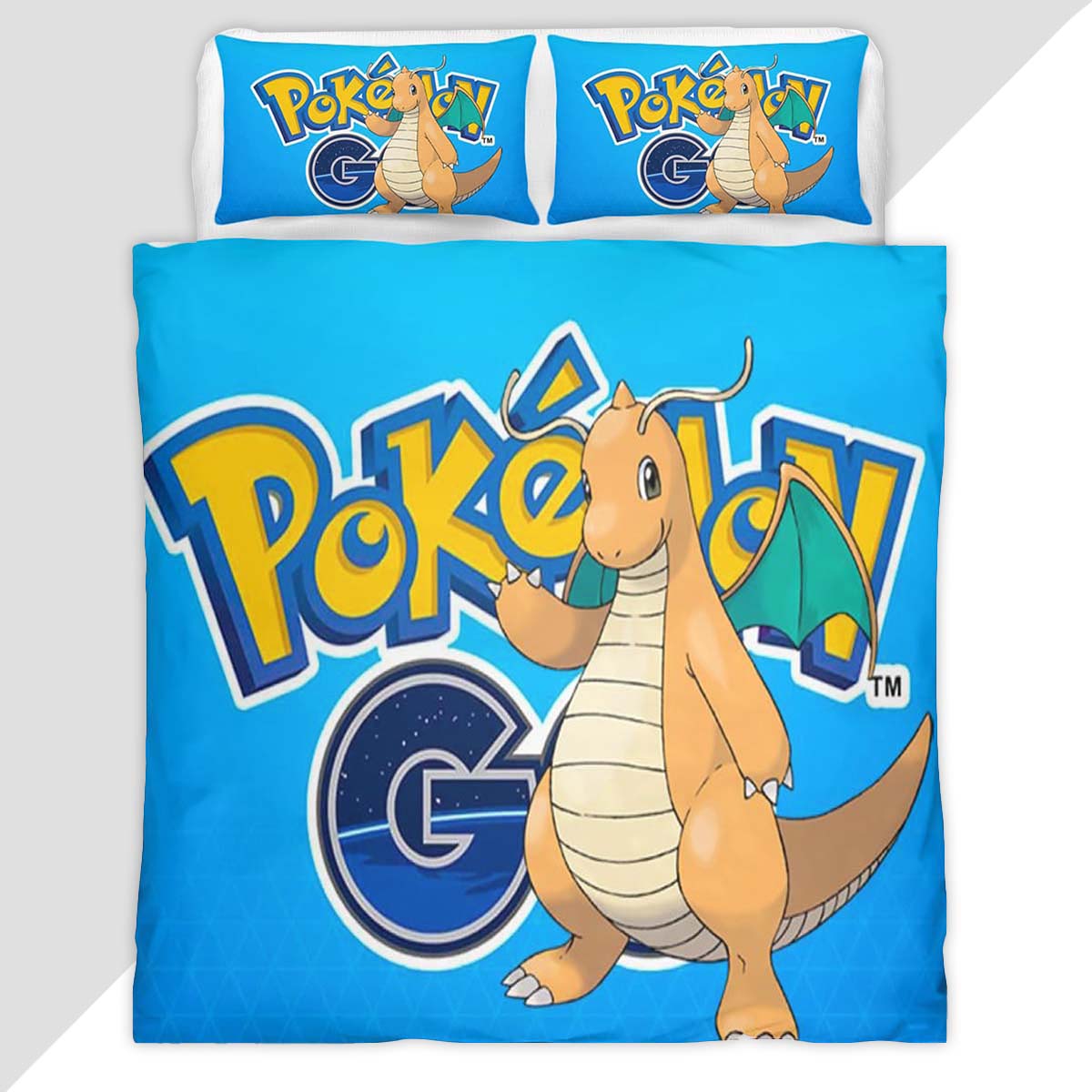 Dragonite Pokemon 4 Duvet Cover - Pokemon Bedding Set