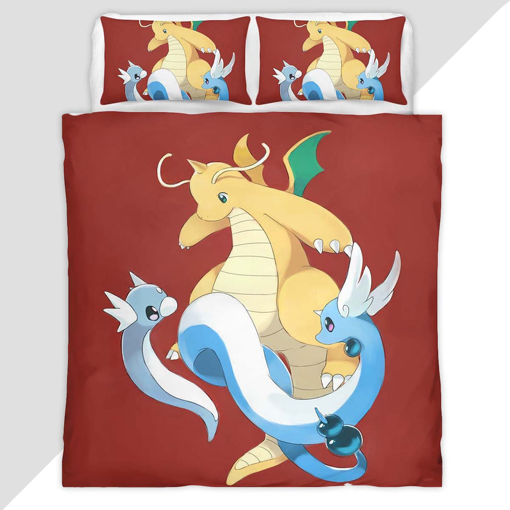 Dragonite Pokemon 6 Duvet Cover - Pokemon Bedding Set