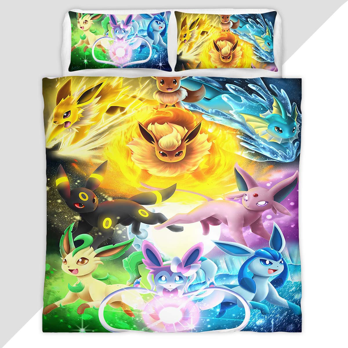 Eevee Evolution Pokemon 1 Duvet Cover - Pokemon Bedding Set