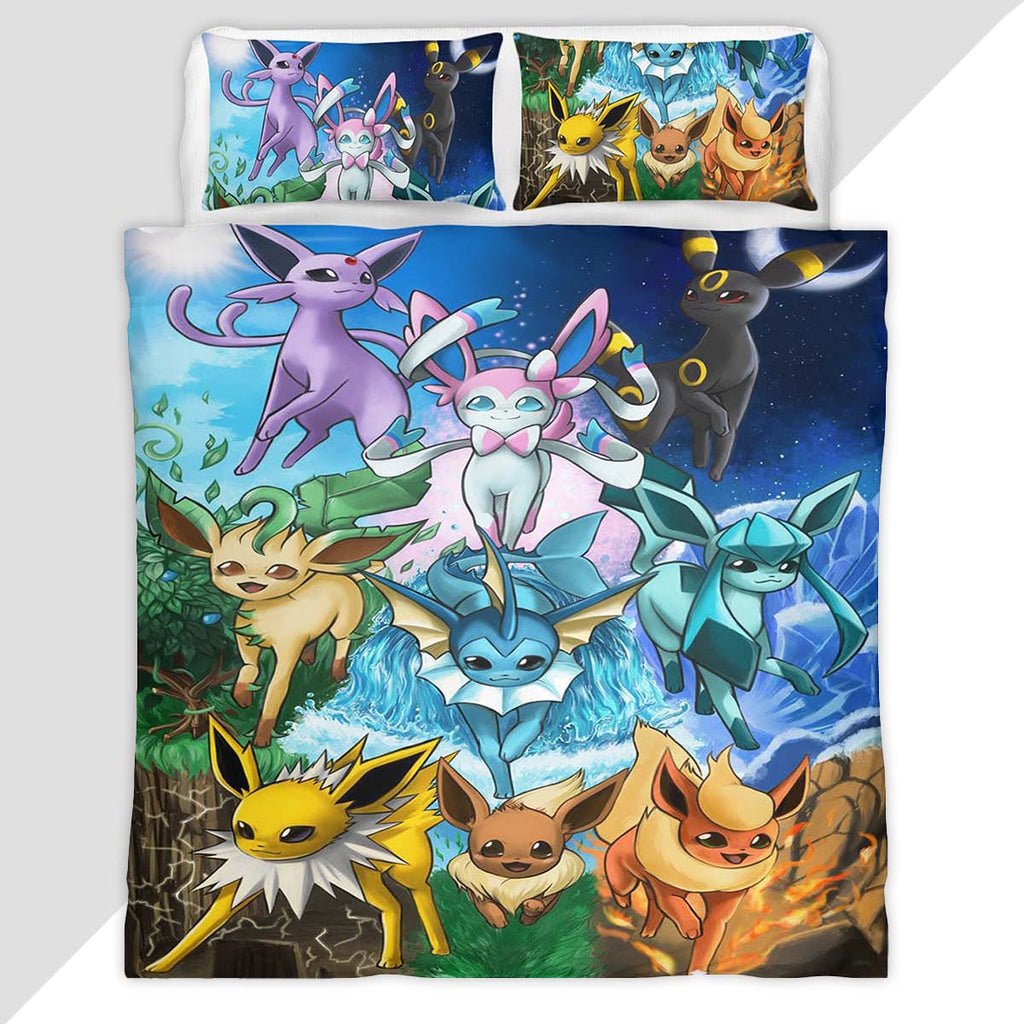 Eevee Evolution Pokemon 12 Duvet Cover - Pokemon Bedding Set