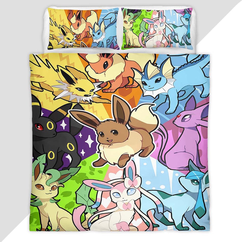 Eevee Evolution Pokemon 13 Duvet Cover - Pokemon Bedding Set
