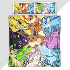 Eevee Evolution Pokemon 13 Duvet Cover - Pokemon Bedding Set