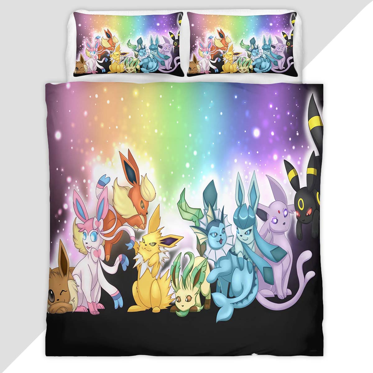 Eevee Evolution Pokemon 6 Duvet Cover - Pokemon Bedding Set
