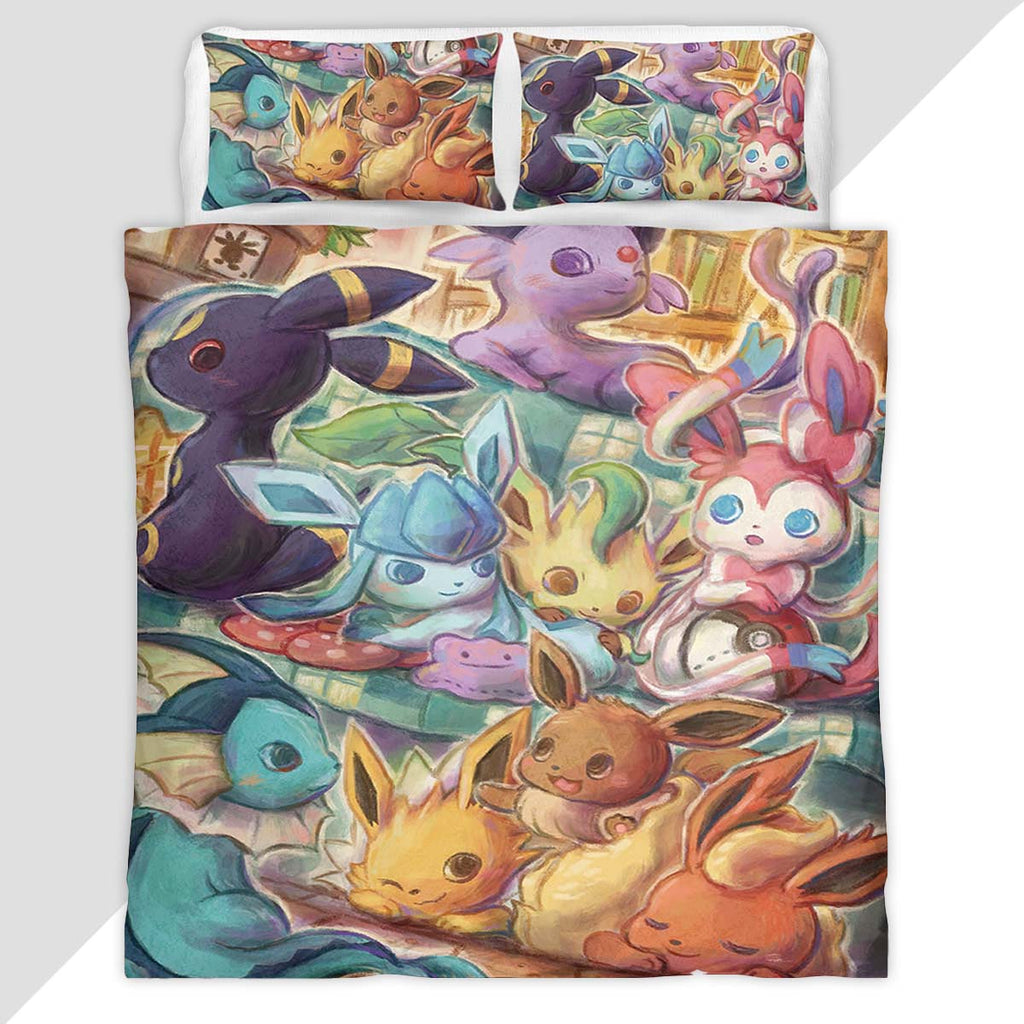 Eevee Evolution Pokemon 7 Duvet Cover - Pokemon Bedding Set
