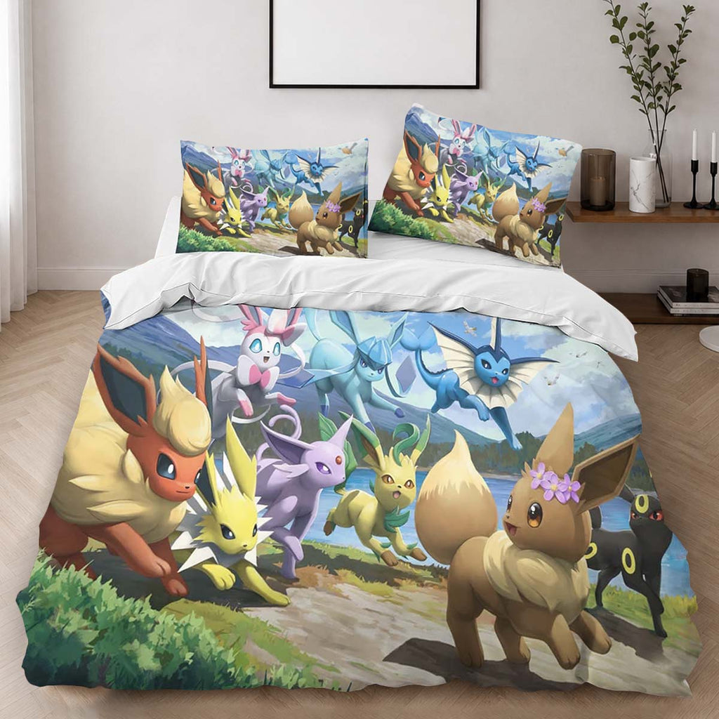 Eevee Evolution Pokemon 8 Duvet Cover - Pokemon Bedding Set 2