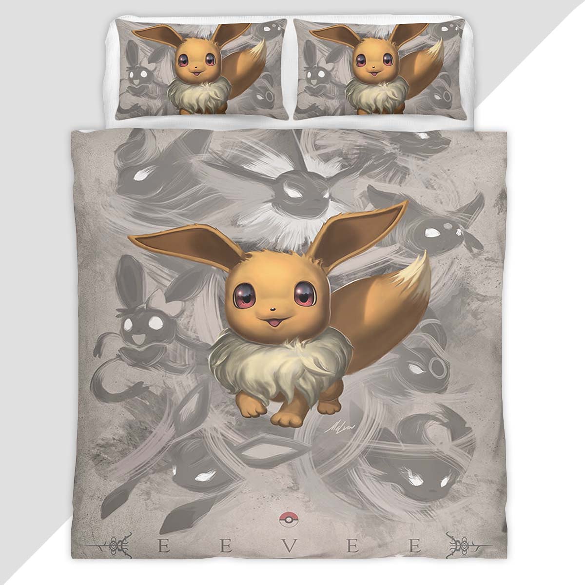Eevee Pokemon 3 Duvet Cover - Pokemon Bedding Set