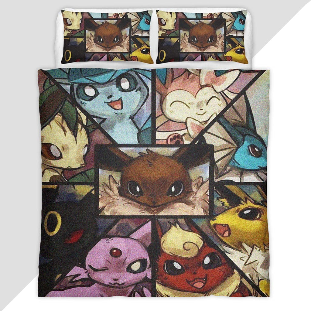 Evolution Pokeball Pokemon 4 Duvet Cover - Pokemon Bedding Set