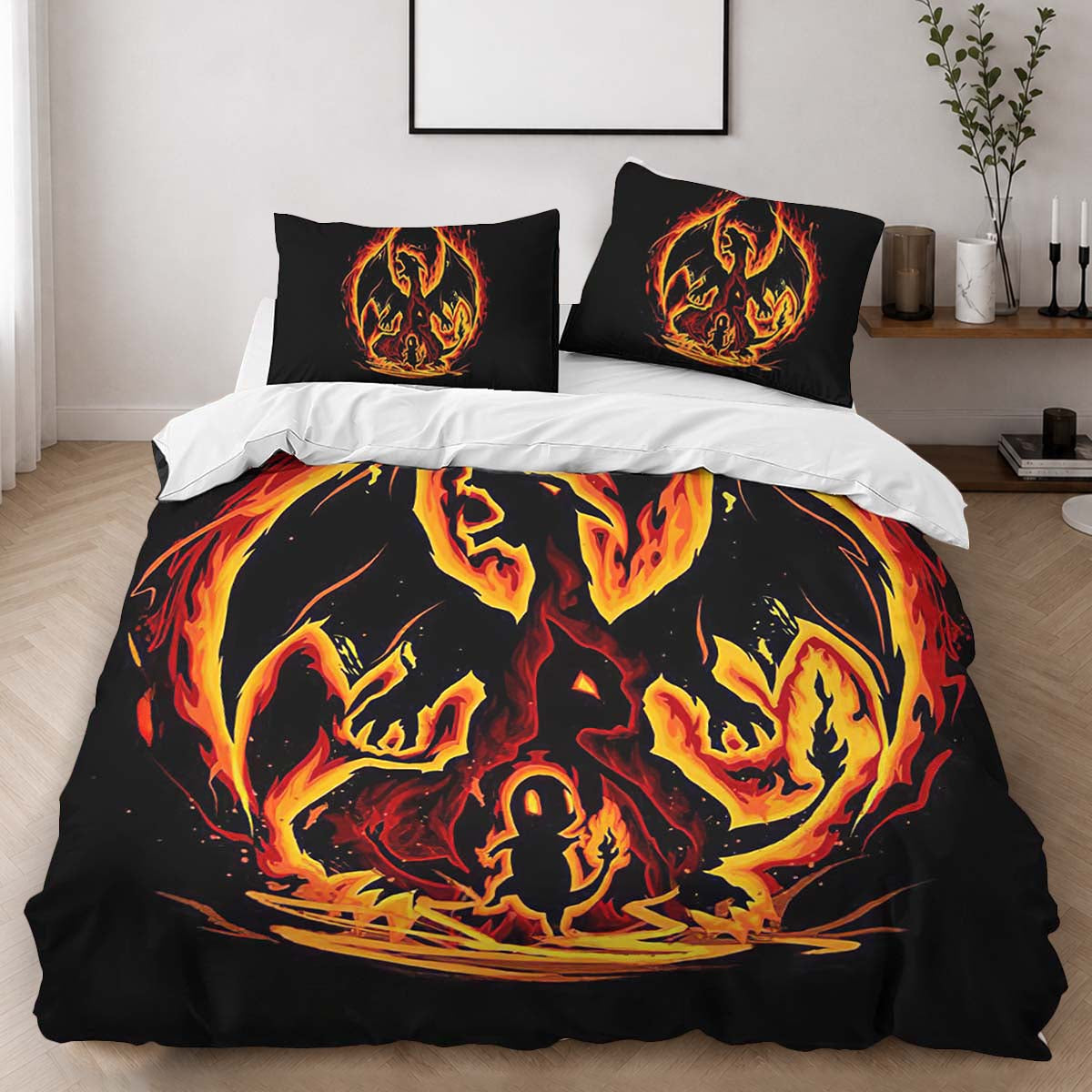 Fire Charizard Pokemon Duvet Cover - Pokemon Bedding Set 2