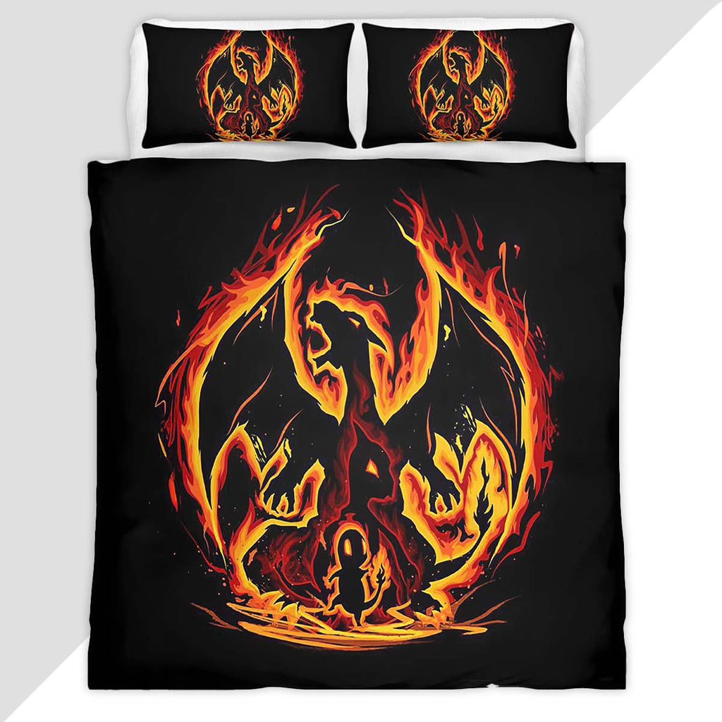 Fire Charizard Pokemon Duvet Cover - Pokemon Bedding Set