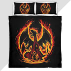Fire Charizard Pokemon Duvet Cover - Pokemon Bedding Set