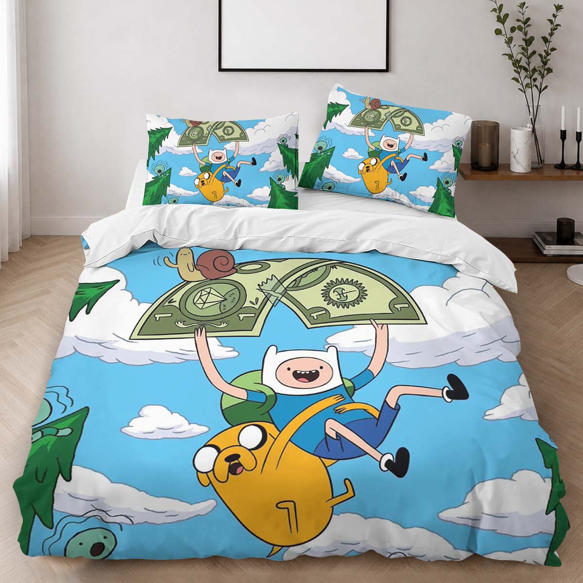 Fortnite Adventure Time Skin Dog and Human Duvet Cover - Fortnite Bedding Set 2