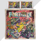 Fortnite All Skin Peely Jonesy Fishstick Skull Trooper Lynx Duvet Cover - Fortnite Bedding Set