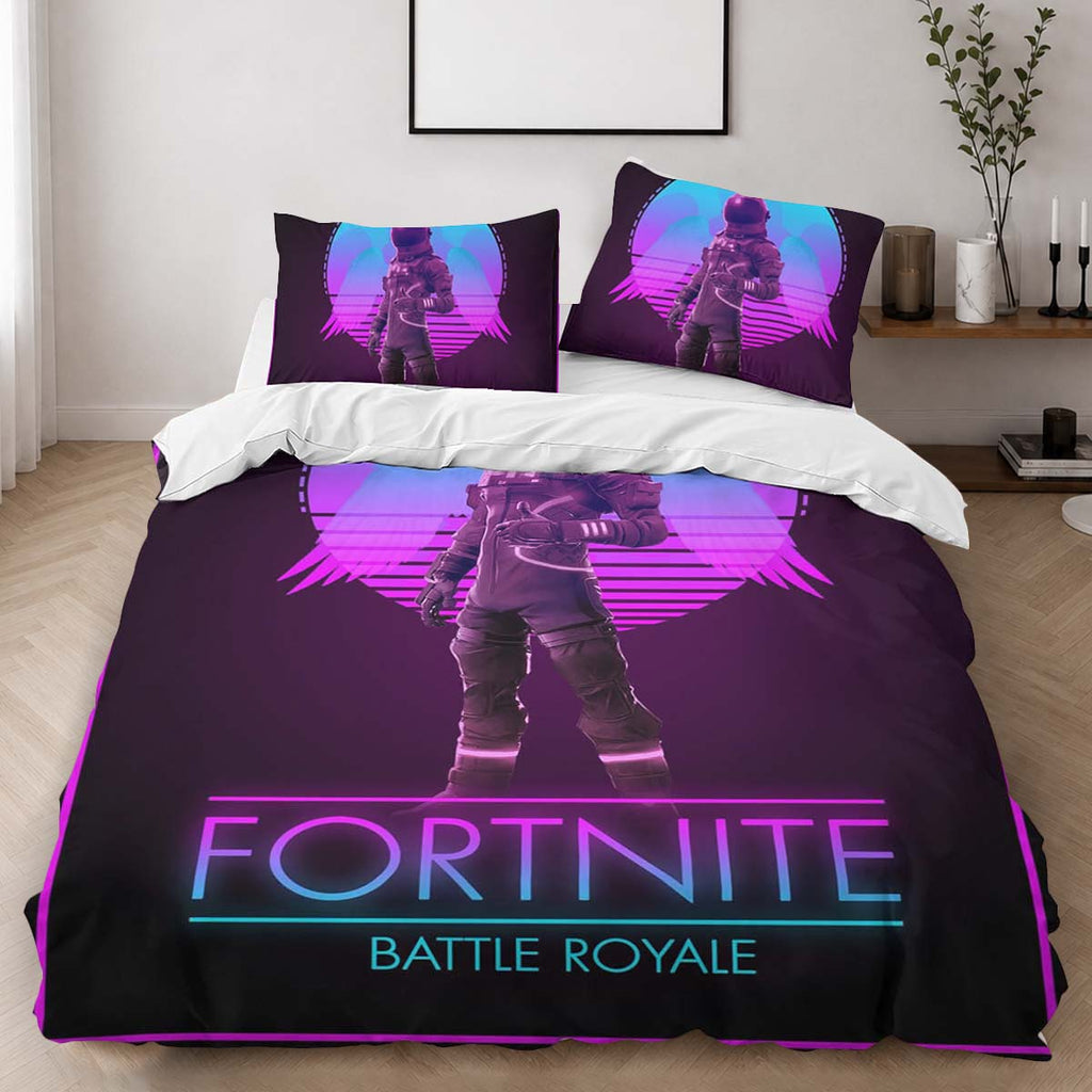 Fortnite Battle Royale Space Galaxy Retro Duvet Cover - Fortnite Bedding Set 2