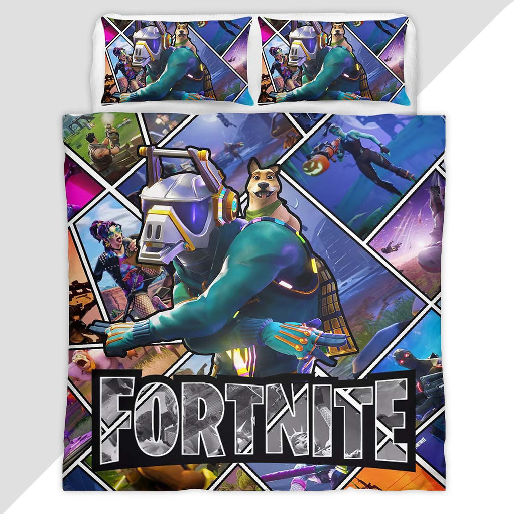 Fortnite DJ Yonder Skin and All Skins Duvet Cover - Fortnite Bedding Set