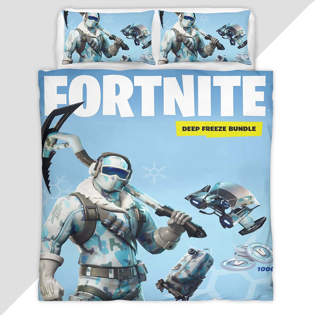 Fortnite Deep Freeze Bundle Duvet Cover - Fortnite Bedding Set
