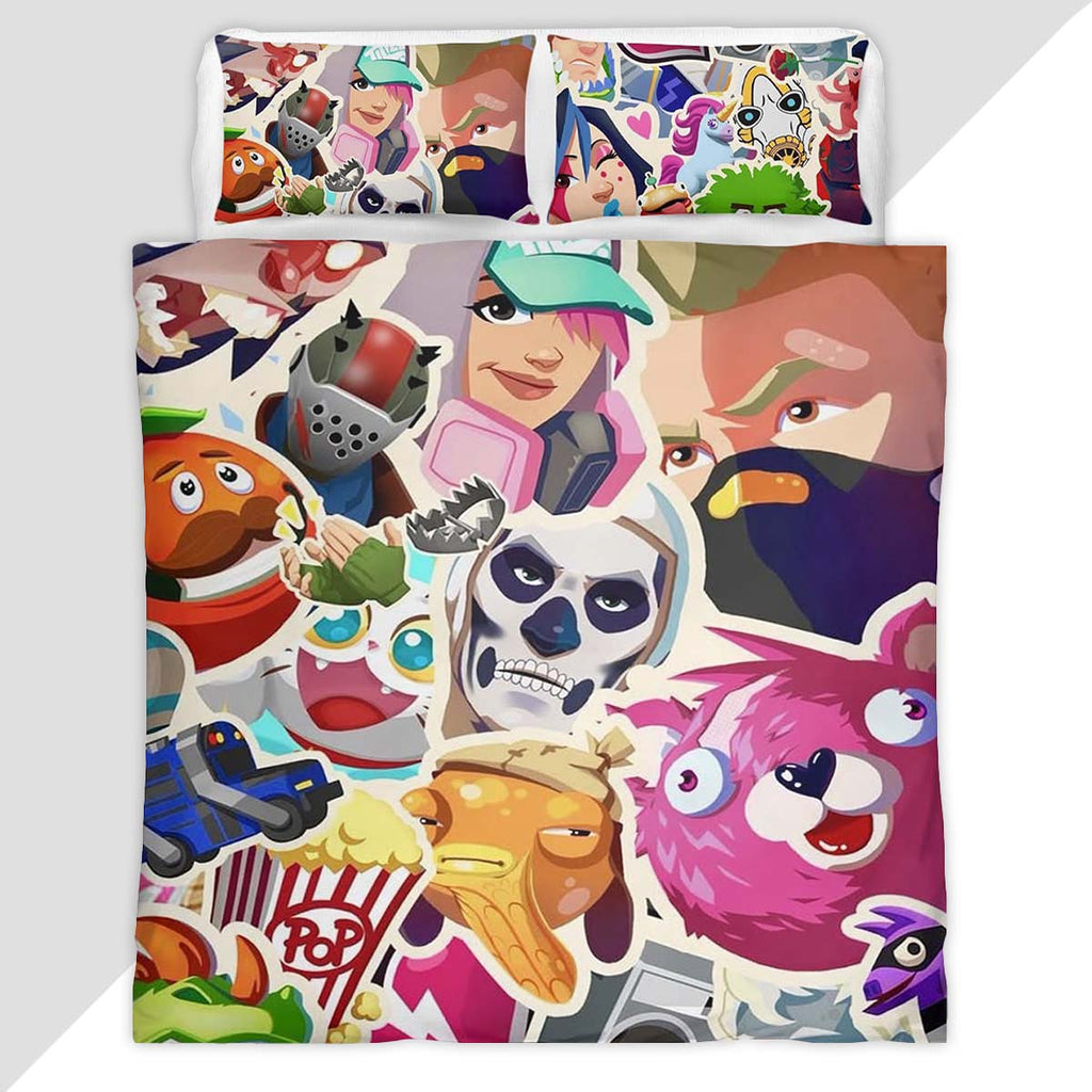 Fortnite Icon all Skin Duvet Cover - Fortnite Bedding Set