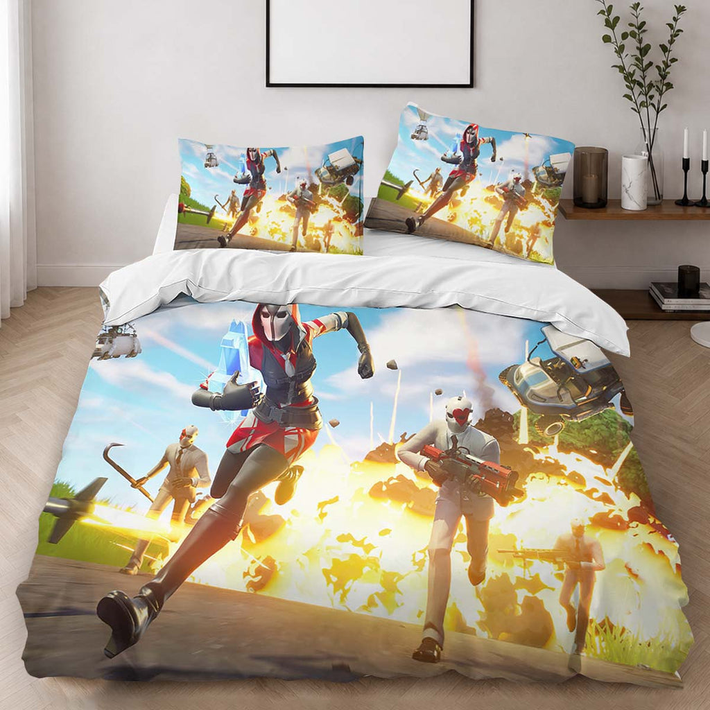 Fortnite Run Away Explosion Duvet Cover - Fortnite Bedding Set 2