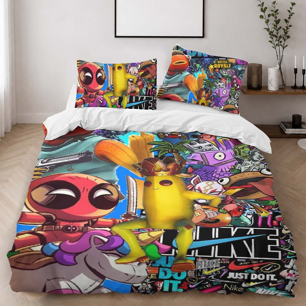 Fortnite Skin Fishstick Peely Deadpool Duvet Cover - Fortnite Bedding Set 2