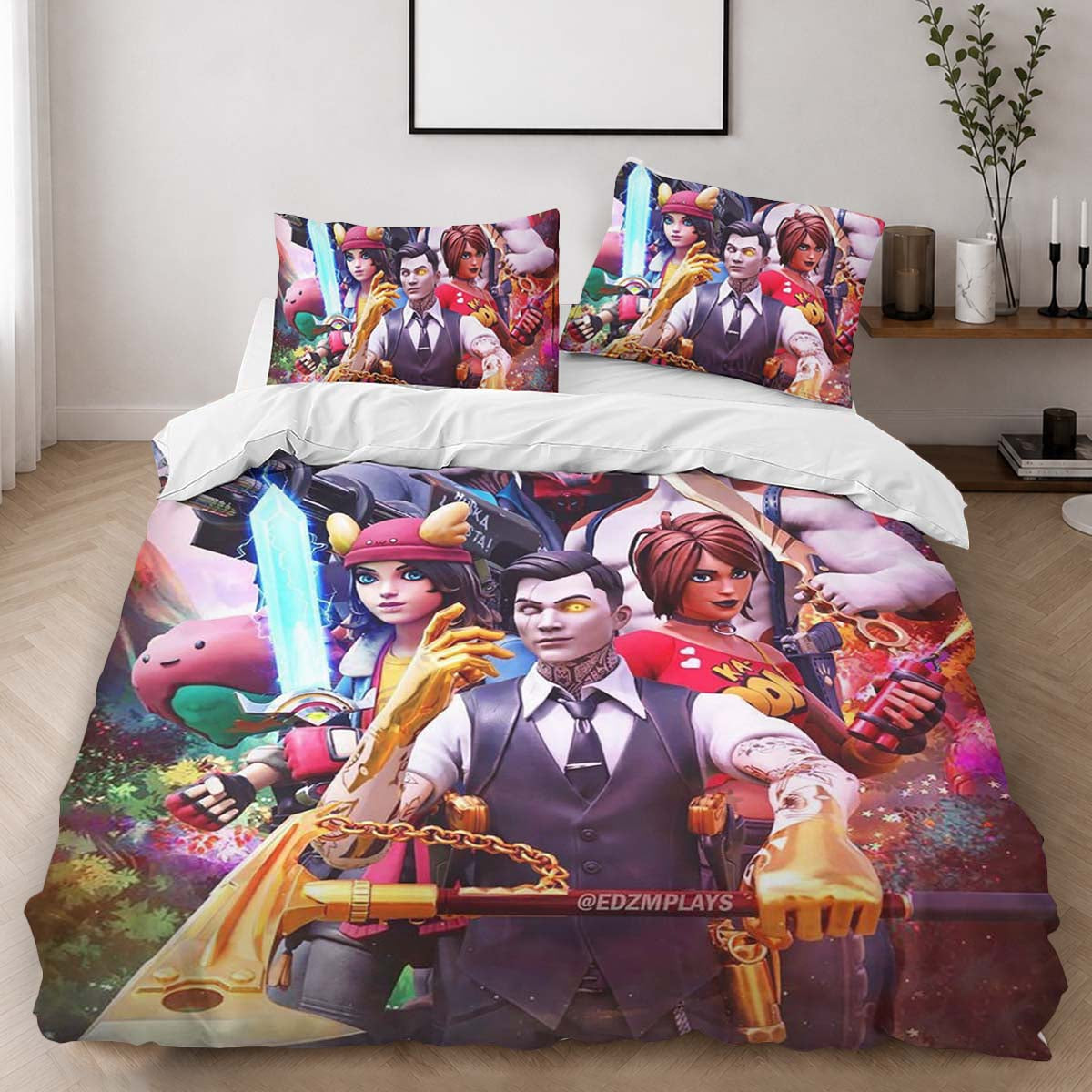 Fortnite Skin Summit Seeker Evie Midas Peely Duvet Cover - Fortnite Bedding Set 2