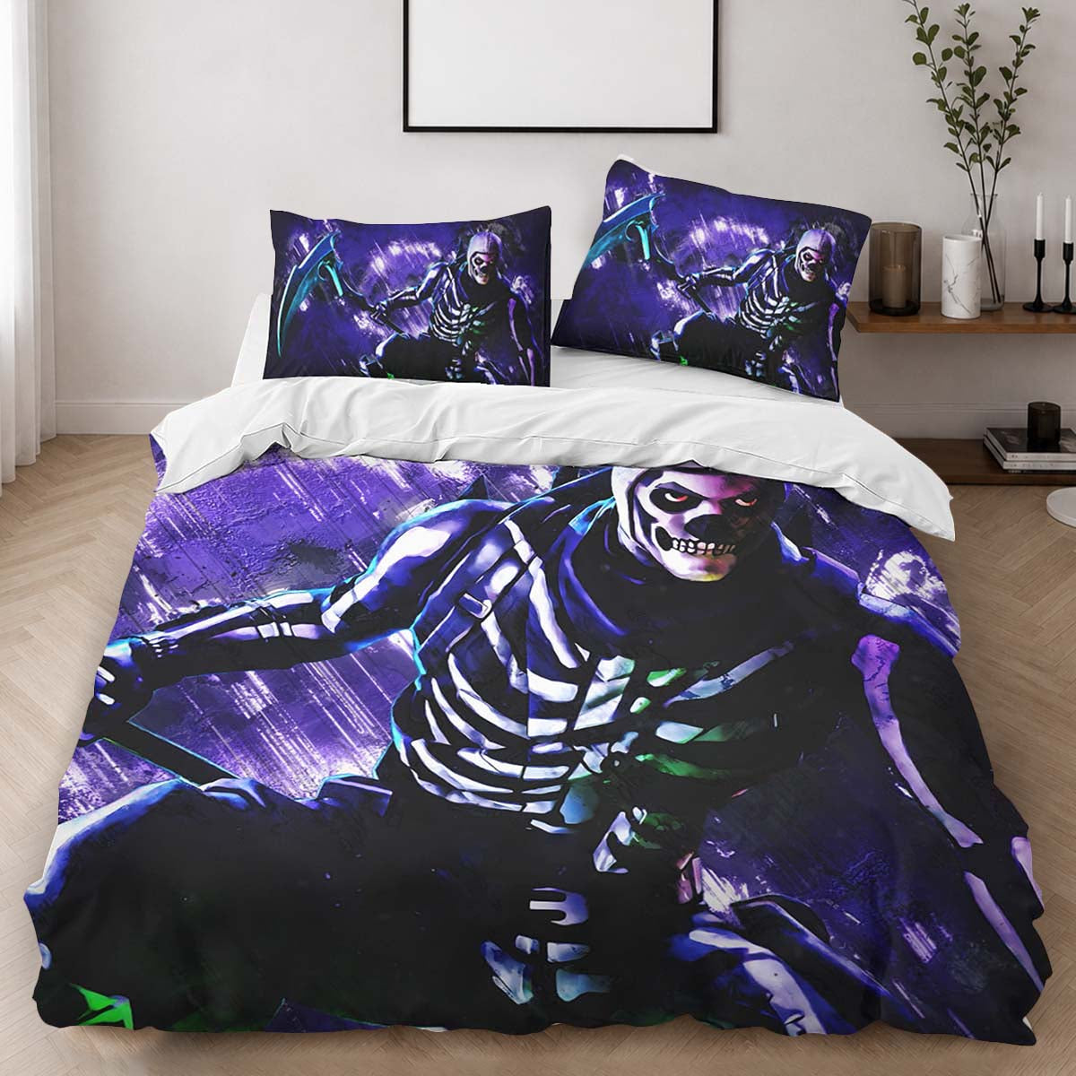Fortnite Skull Trooper skin 02 Duvet Cover - Fortnite Bedding Set 2