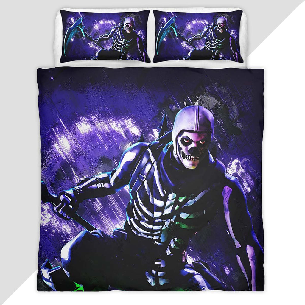 Fortnite Skull Trooper skin 02 Duvet Cover - Fortnite Bedding Set