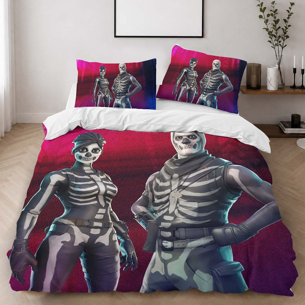Fortnite Skull Trooper skin 03 Duvet Cover - Fortnite Bedding Set 2