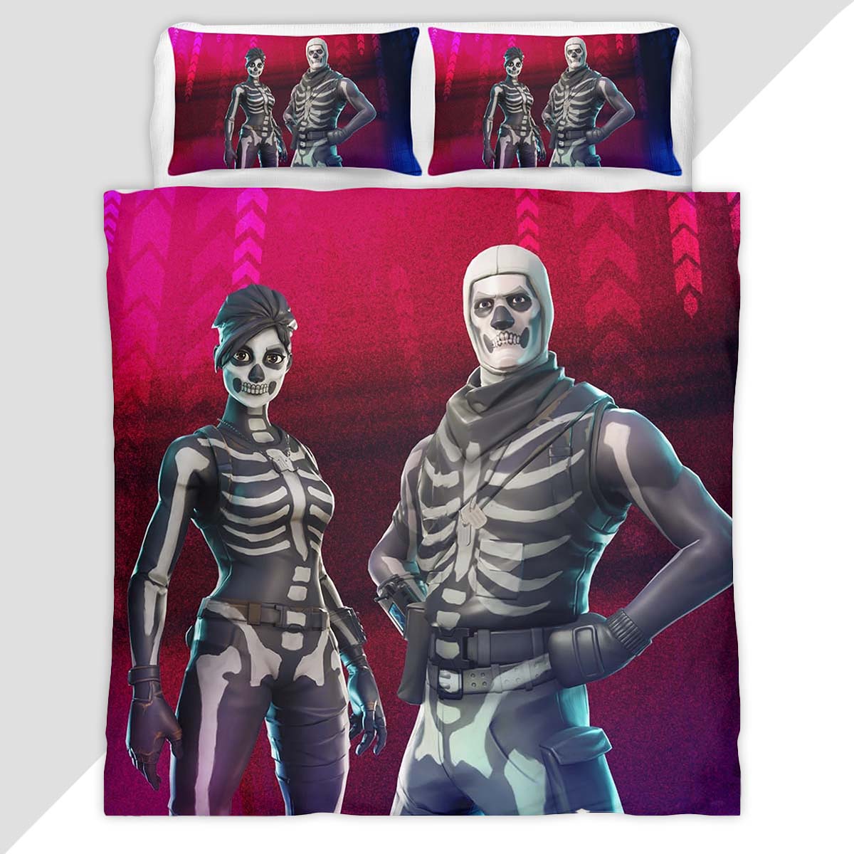 Fortnite Skull Trooper skin 03 Duvet Cover - Fortnite Bedding Set