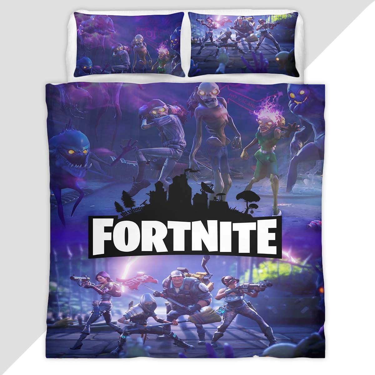 Fortnite Zombie FN01 Duvet Cover - Fortnite Bedding Set
