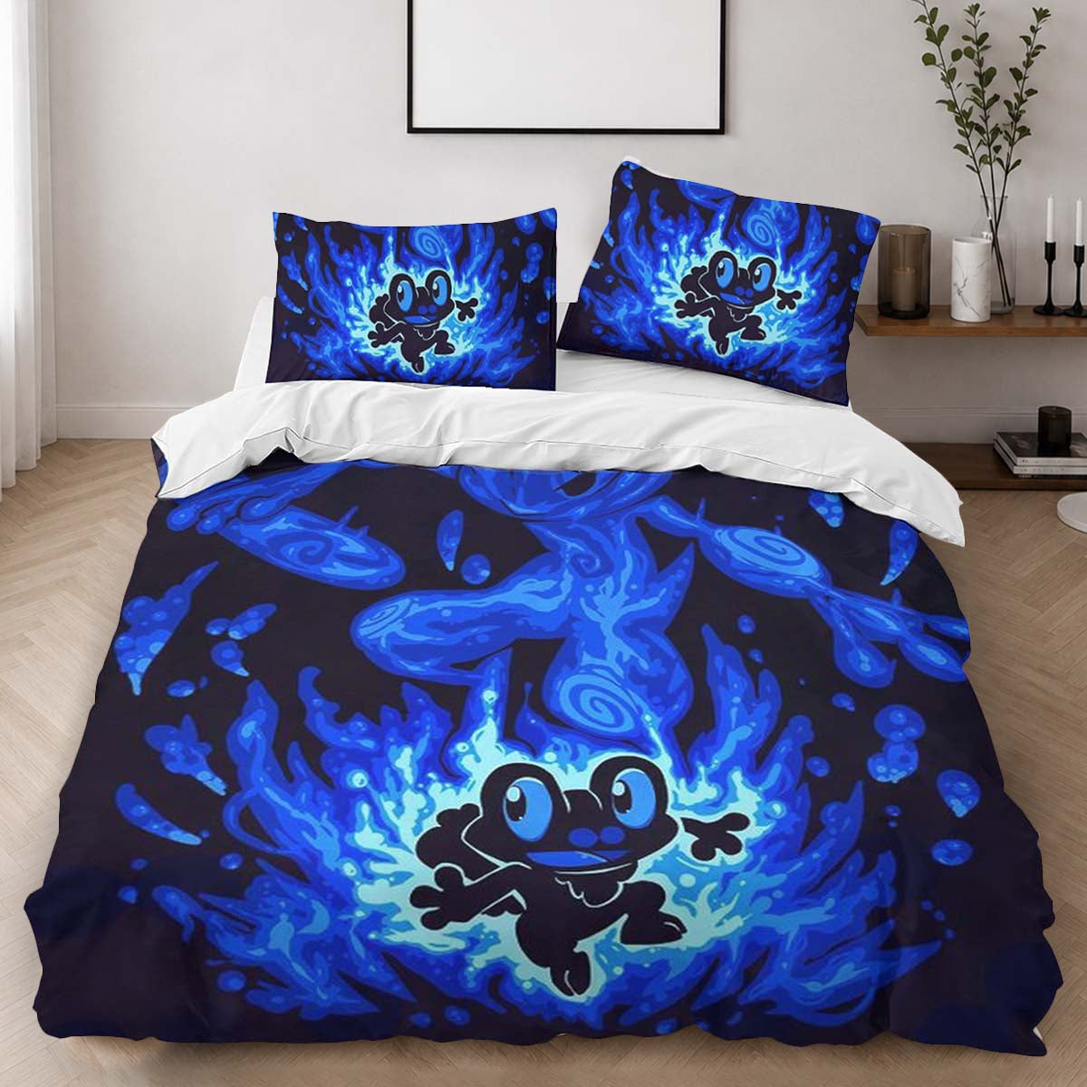 Froakie Greninja Water Pokemon Duvet Cover - Pokemon Bedding Set 2