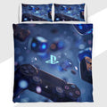 Gamer Duvet Cover Set with Floating Controller Pattern