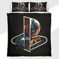 Gamer Duvet Cover Set with Dark Cyberpunk PlayStation Design