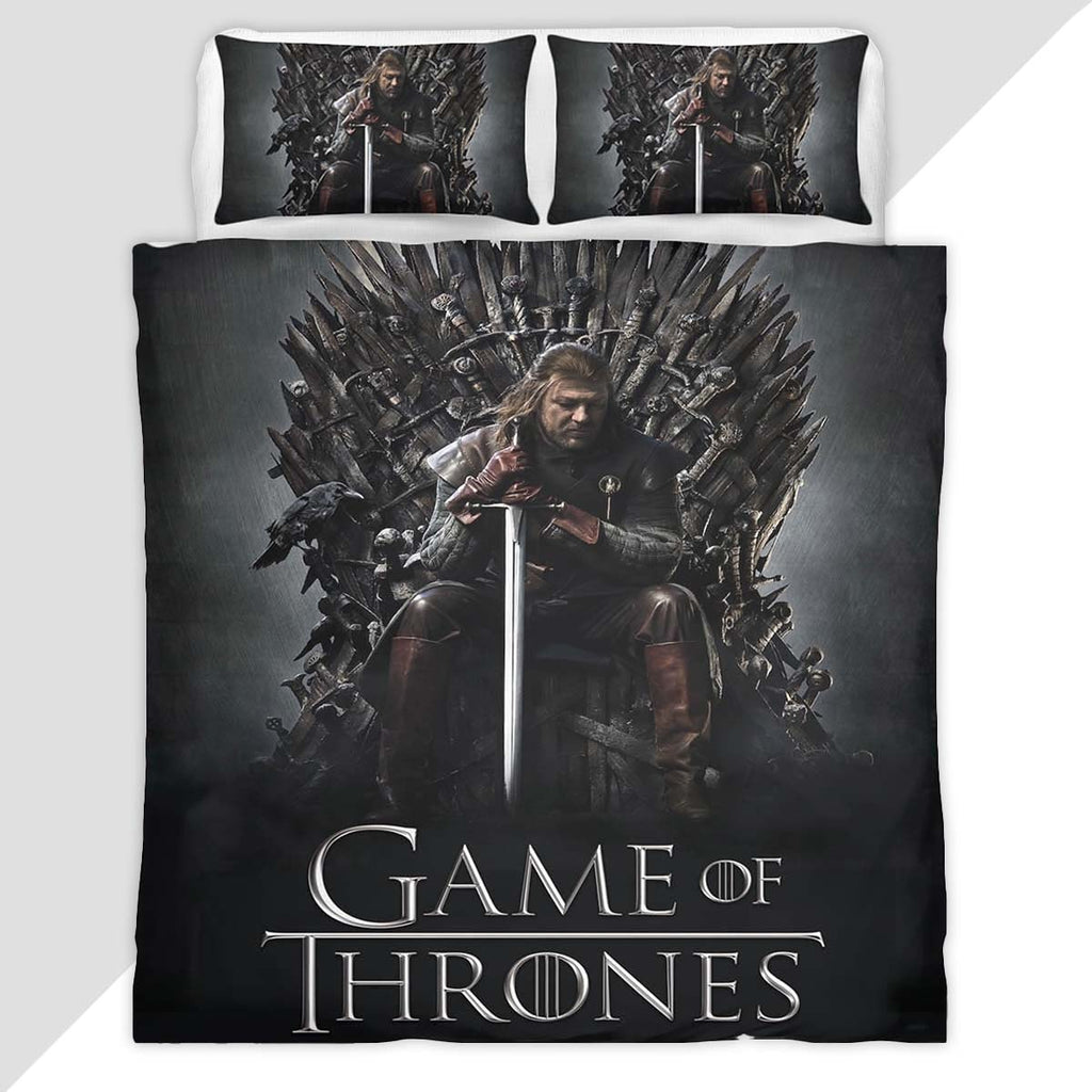 Game Of Thrones Ned Stark 01 Duvet Cover - Game of Thrones Bedding Set