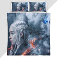 Game of Thrones Daenerys Targaryen Mother of Dragons And White Walker 35 Duvet Cover - Game of Thrones Bedding Set