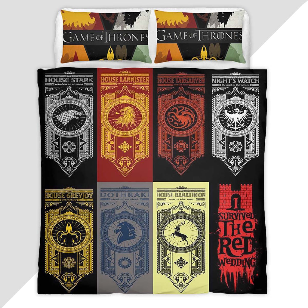 Game of Thrones Houses 3 Duvet Cover - Game of Thrones Bedding Set