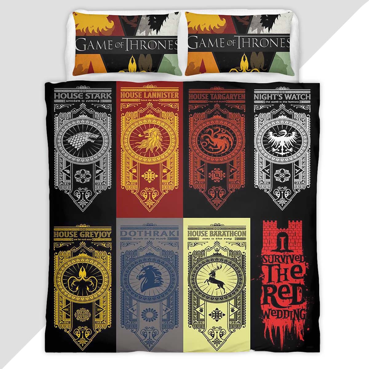 Game of Thrones Houses 3 Duvet Cover - Game of Thrones Bedding Set