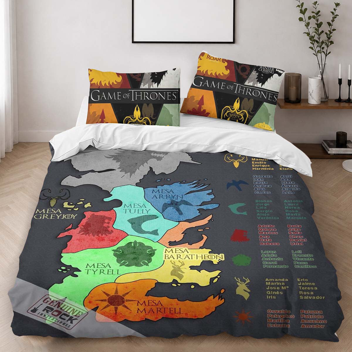 Game of Thrones Houses Map Duvet Cover - Game of Thrones Bedding Set 2